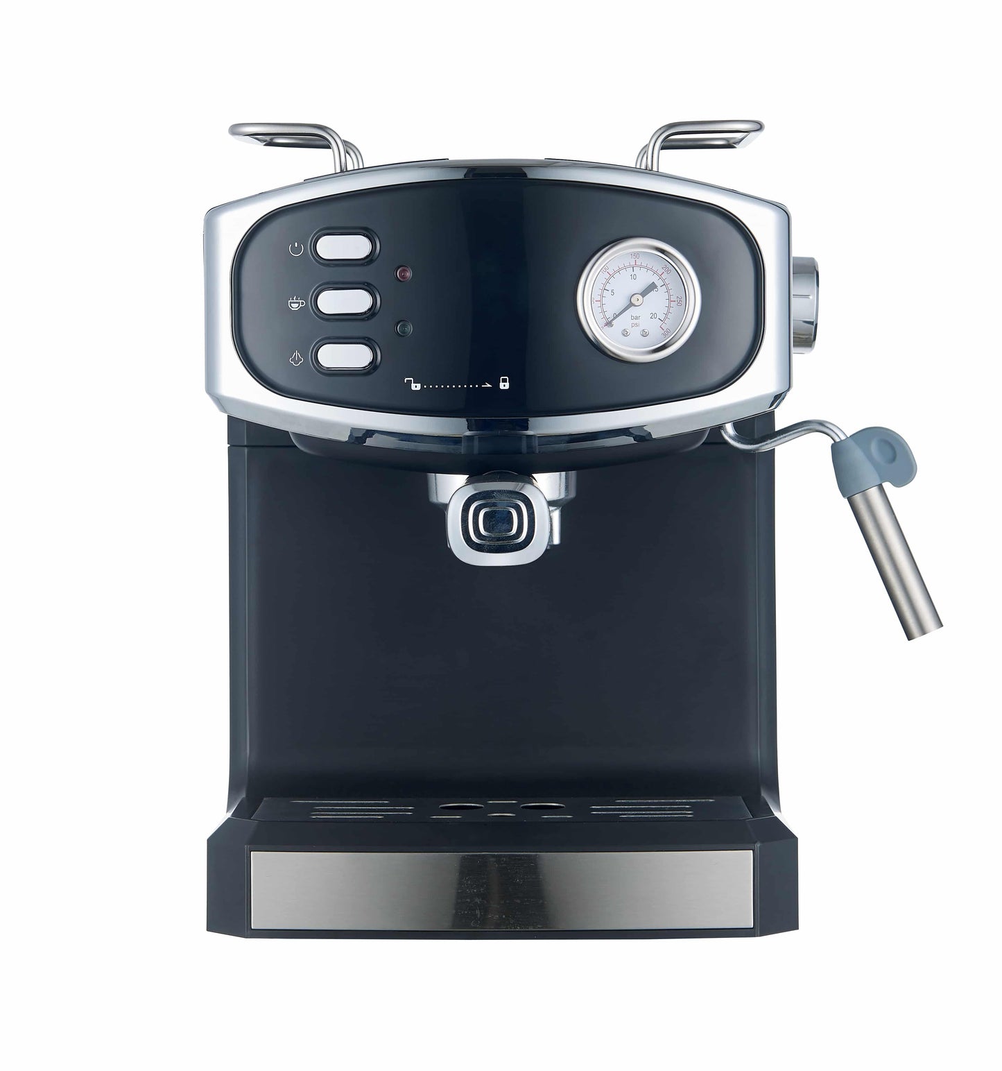 Espressor Negru,20 Bar, 1.6 l, 850 W, Design Retro, semi automat