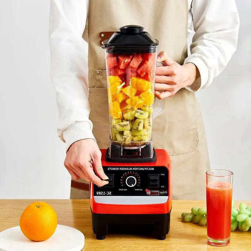 Blender Profesional de bucatarie 2 in 1, 2.L, motor din cupru, 15 viteze