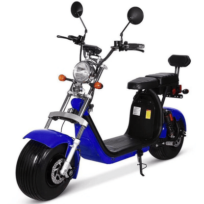 Scuter electric motor 1500w acmulator 20ah 60w JRH, 2 locuri albastru, 25km/h