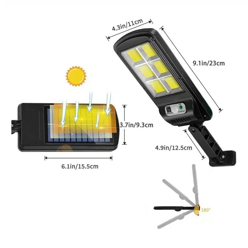 Lampa Solara Set de 2 COB, 2×160 de LED, senzor de miscare
