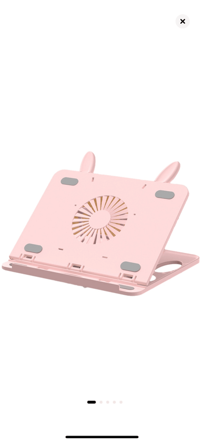 Suport tableta kitty, rotire 360 grade, pliabil, ABS si silicon, Negru