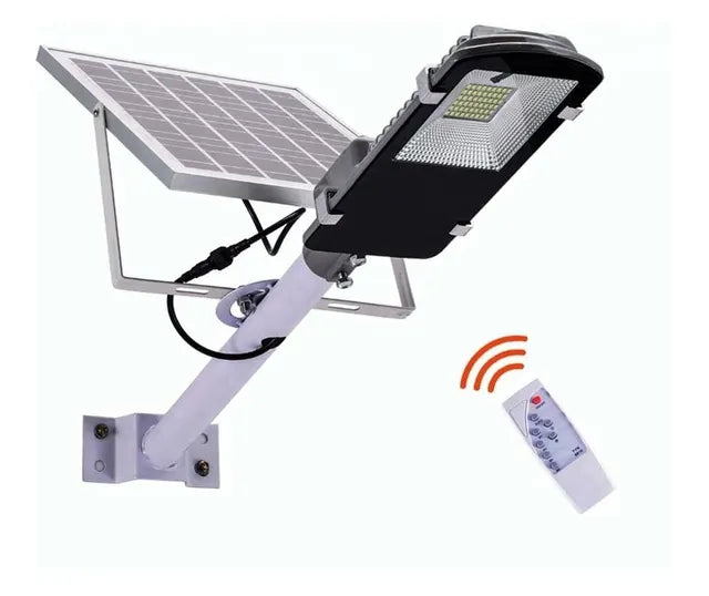 Proiector LED Stradal, Rezistent La Apa IP67, Cu Panou Solar, 100W, 220LED,  Cu Telecomanda
