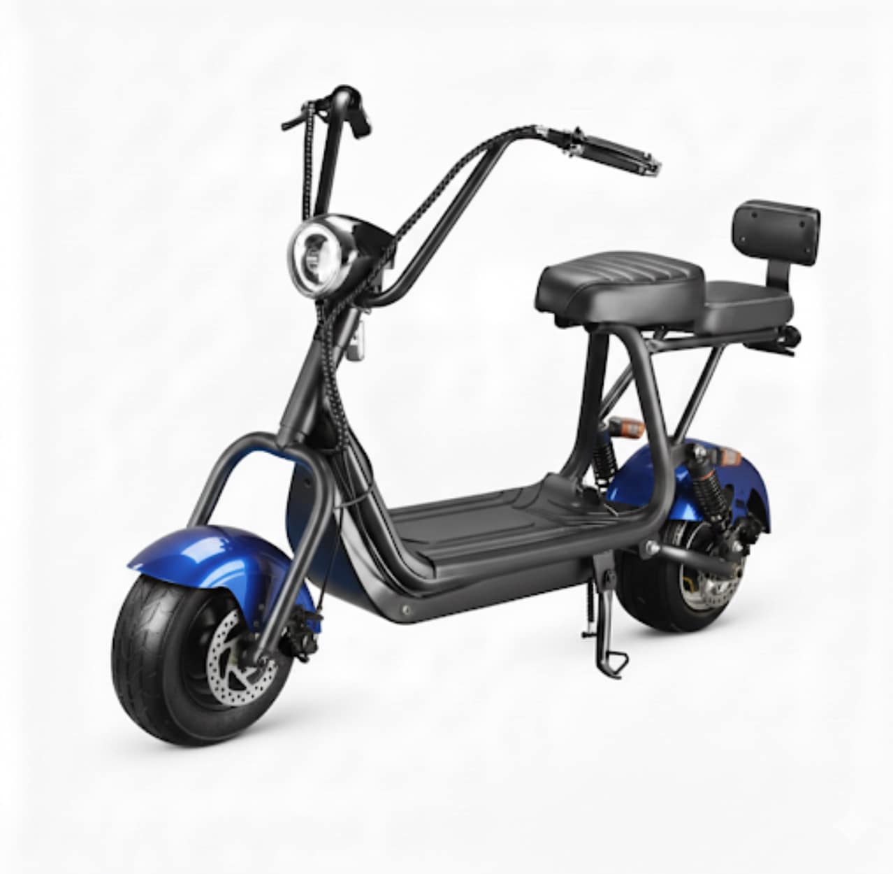 MINI SCUTER ELECTRIC HARLEY jrh 1000w – FARA PERMIS ACUMULATOR 48V12AH – AUTONOMIE 40-45KM albastru