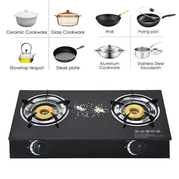 Aragaz Plita Sticla cu 2 Ochiuri