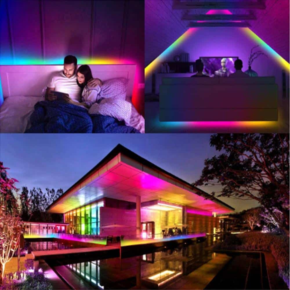 Kit Banda Led RGB 5050 cu USB JRH- Lungime 5M, 155 LED-uri,Telecomanda, pentru TV, PC, Auto, IP65,