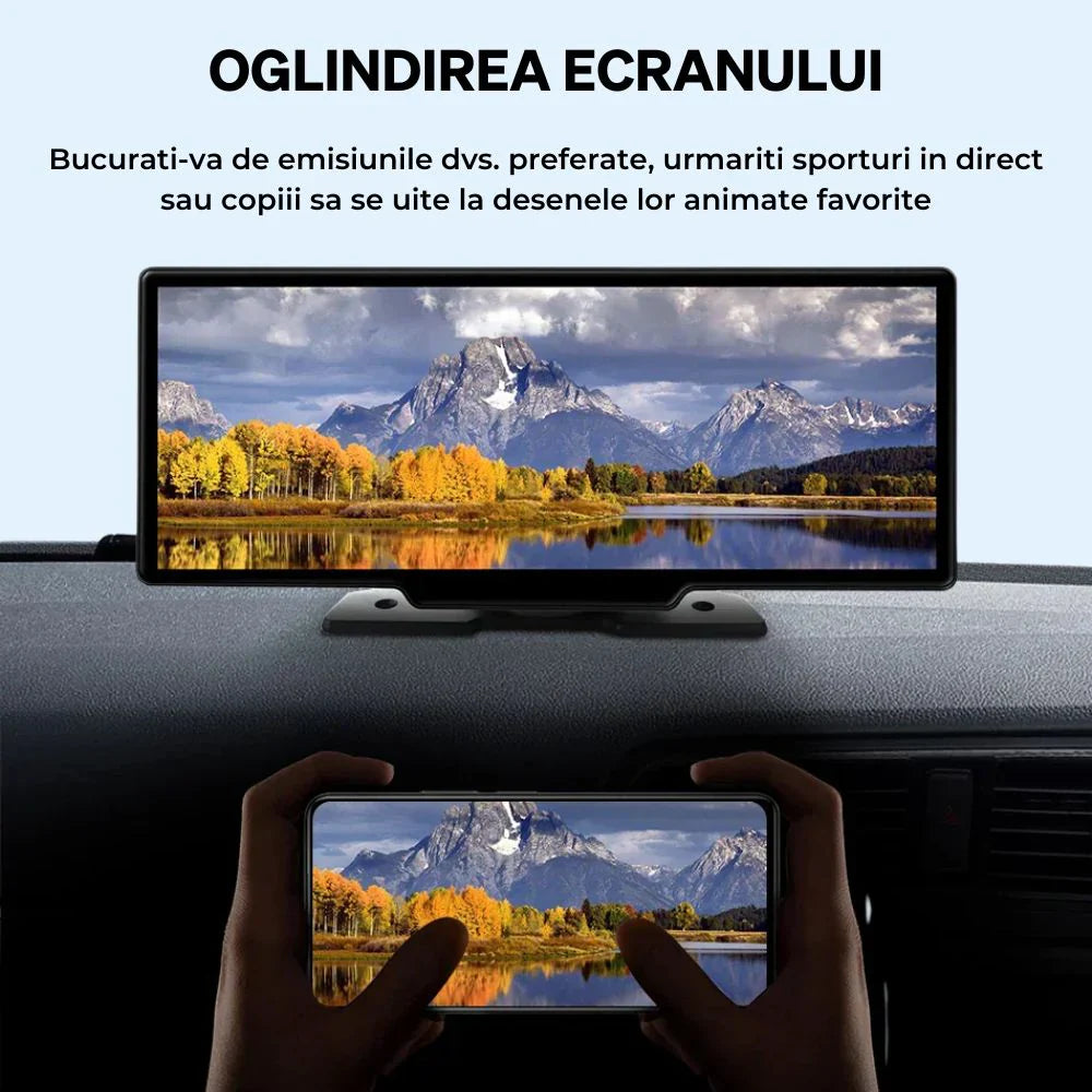 Navigație Auto Universală JRH 10.26″ Touchscreen, Wireless CarPlay/Android Auto, Cameră 4K