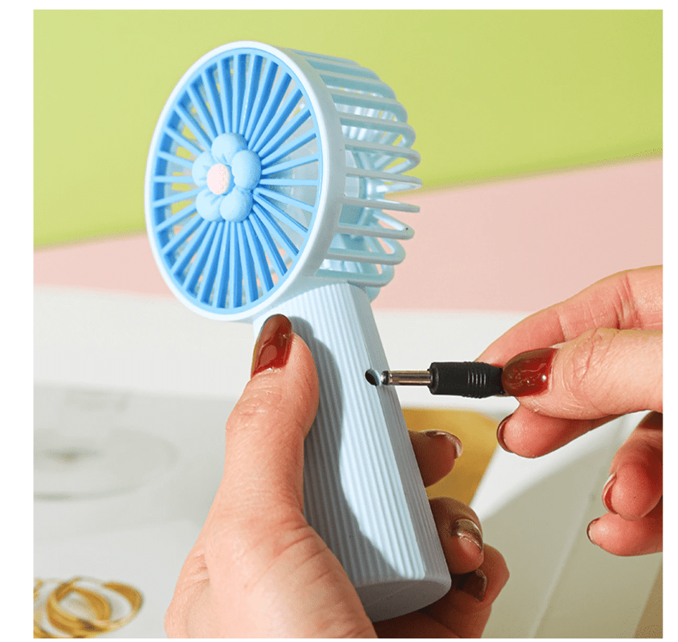 Ventilator de mana, reincarcabil,Incarcare USB, acumulator 1200 mAh,