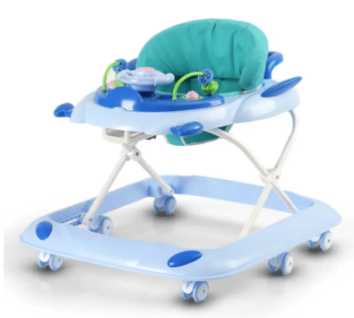 Premergator,6 luni+, scaun reglabil little bird albastru 6 rotii