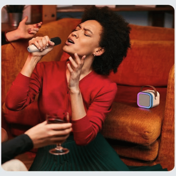 Boxă Cu Microfon Smart JRH – Bluetooth, Karaoke, Compatibilă iOS/Android, Sunet Premium
