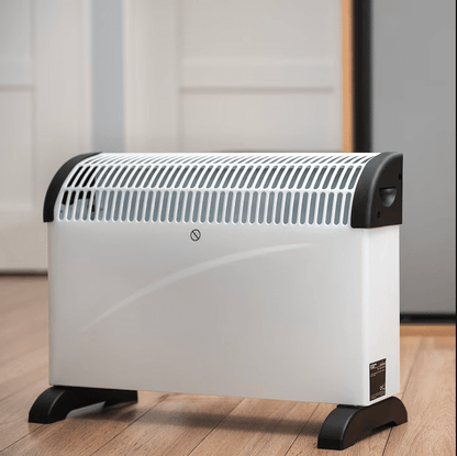 Incalzitor electric Jrh, 2000W, 3 trepte de putere, termostat, 340x140x570 mm, alb