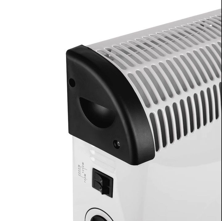 Incalzitor electric Jrh, 2000W, 3 trepte de putere, termostat, 340x140x570 mm, alb