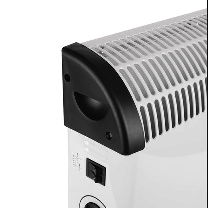 Incalzitor electric Jrh, 2000W, 3 trepte de putere, termostat, 340x140x570 mm, alb