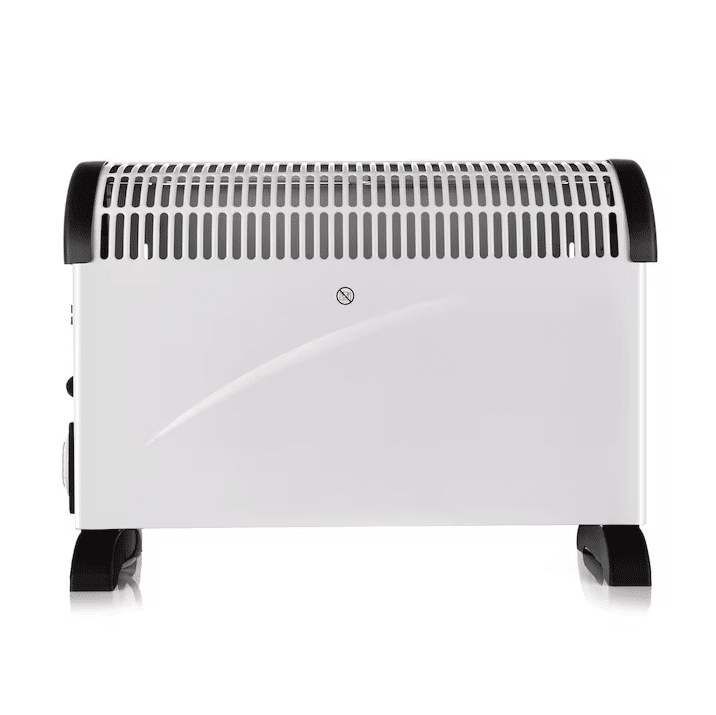 Incalzitor electric Jrh, 2000W, 3 trepte de putere, termostat, 340x140x570 mm, alb