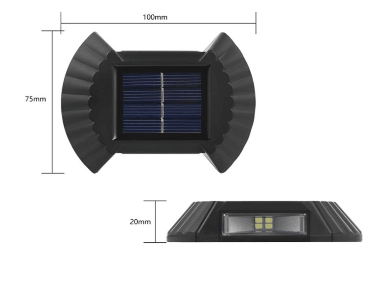 Lampa Solar birdirectuionale scoica – ALB CALD