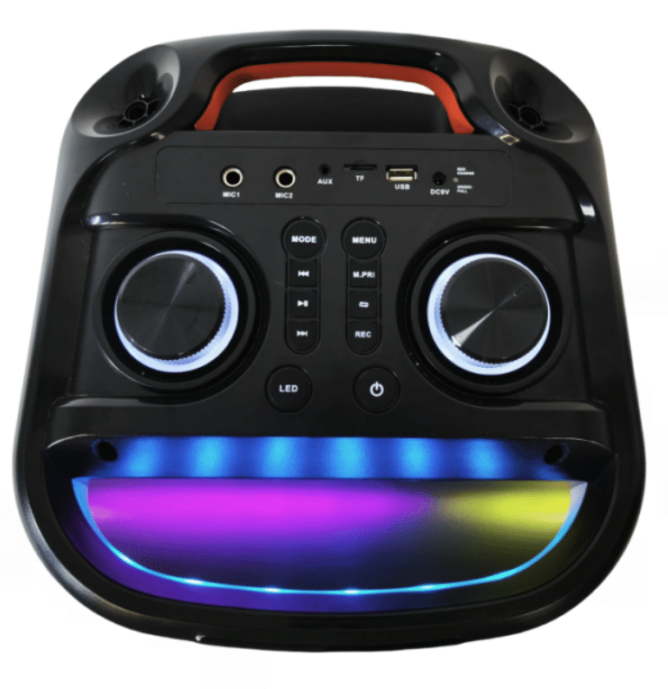Boxă Portabilă JRH Party321, Difizur de 12”, Full LED Dinamic, Microfoan Wireless + Telecomandă