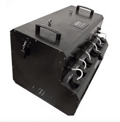 Mașină Profesională de Baloane cu Fum – 4 Duze, DMX 8 Canale, LED RGB, Telecomandă Wireless, 1500W
