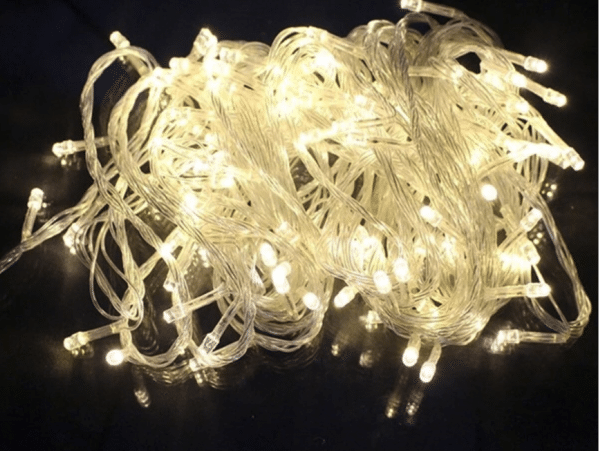 Instalatie, Liniara, 10 m, colorata, 100 LED -uri,  jocuri de lumini, Fir Transparent