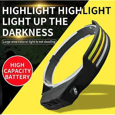 Lanterna de cap profesionala tip LED cu 3 benzi alb,rece si rosu, 1000 lumeni, acumulator 1200mah