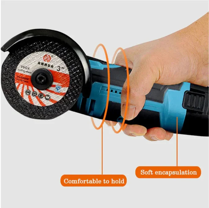 Mini Polizor Unghiular Flex Electric 36V cu 2 Acumulatori, 5 Discuri Incluse