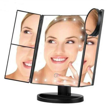 Produs unic  Oglinda cosmetica LED extensibila, buton tactil