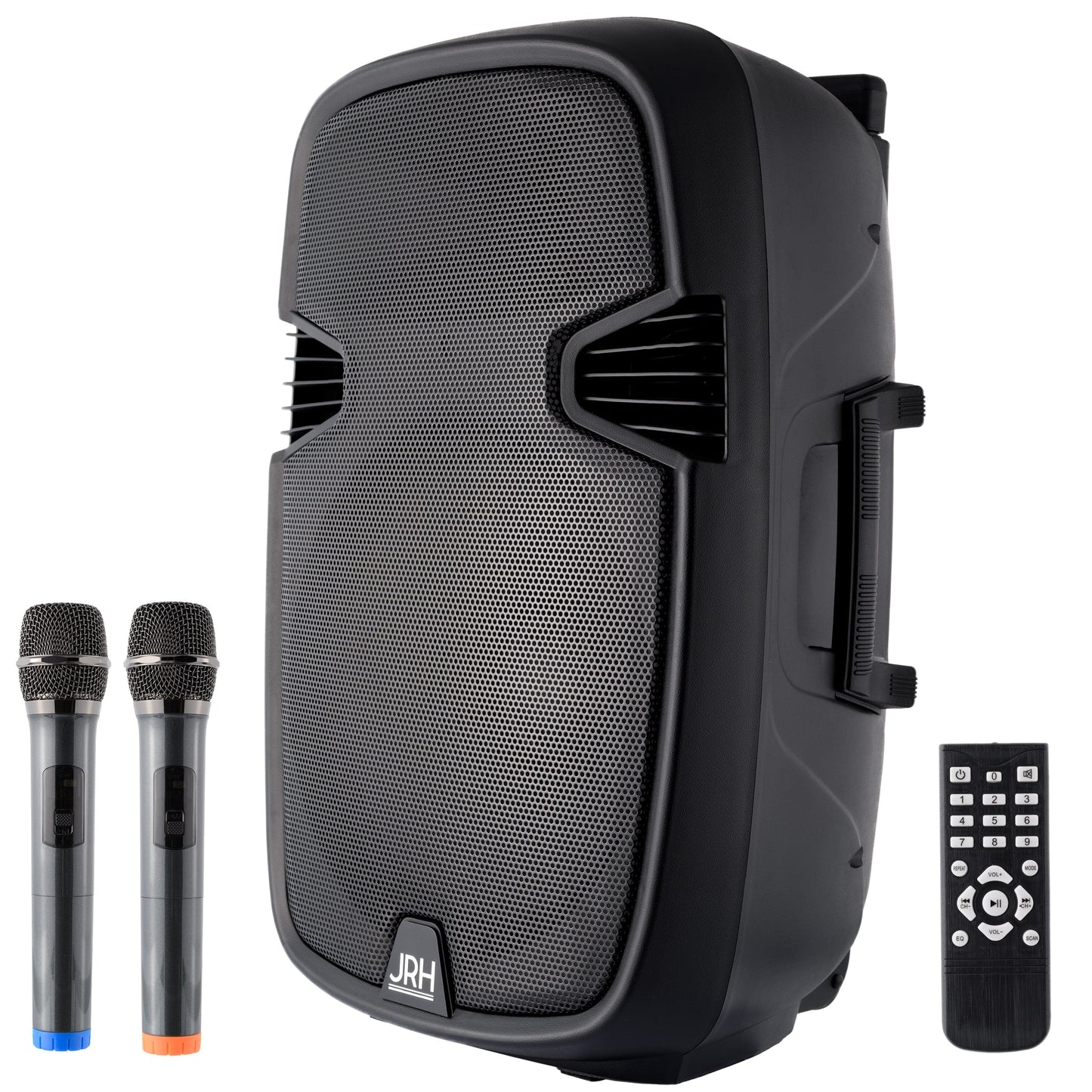 Boxă Portabilă JRH 15 Inch pro– 1000w, 2 Microfoane Wireless, Troller Integrat