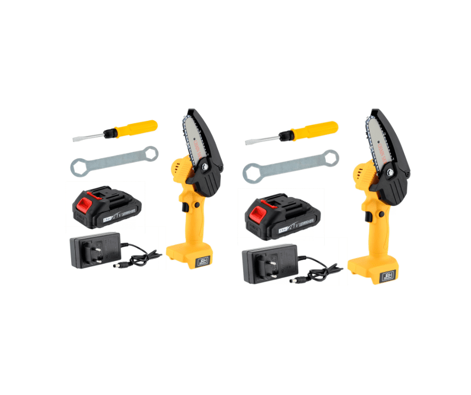 Promotie 2 FIERASTRAU CU 2 ACUMULATORI 24V, 1.5 AH Trusa Plastic Depozitare JRH 17 cm