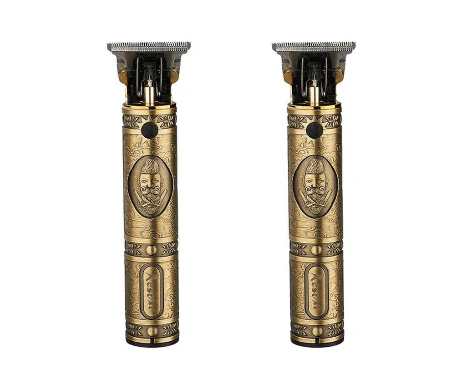 Set x2 Aparat Masina de Tuns, Ras cu precizie pentru Contur fara Fir, Lame din Inox Incarcare USB