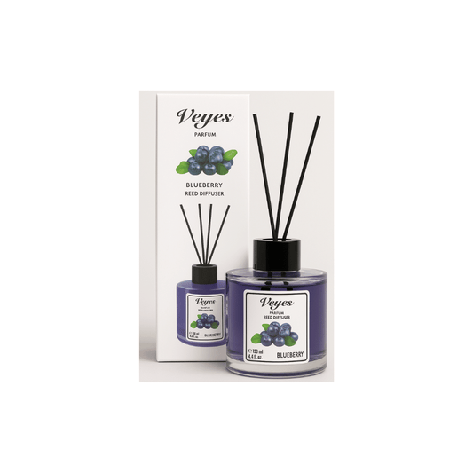 Odorizant cameră Veyes Blueberry – 130 ml Difuzor cu bețișoare, aromă dulce de afine