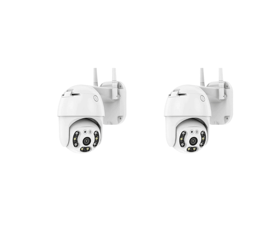 Set 2 Smart Camera Wifi de Exterior, Senzor de Miscare, Night Vision, Vizualizare Live pe Telefon
