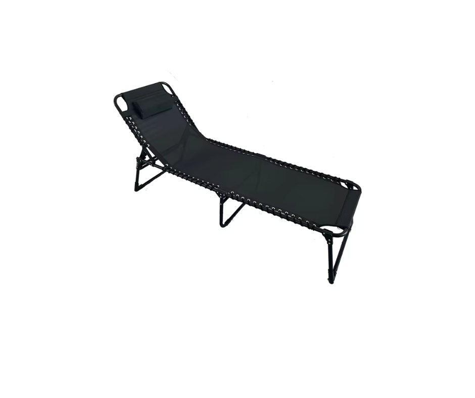 set 2 sezlongi pliabil cu spatar reglabil si perna, 190x56x83cm