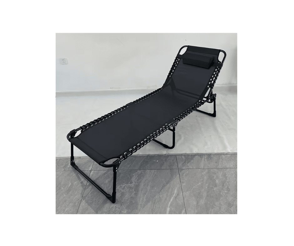 set 2 sezlongi pliabil cu spatar reglabil si perna, 190x56x83cm
