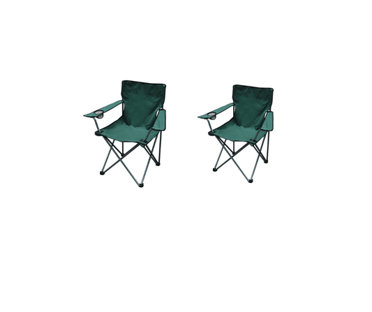 set 2 Scaune de gradina, pliabil, verde, metal, 85 x 52 x 85 cm • jrh