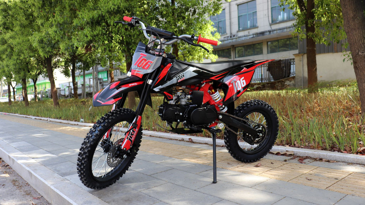 MotoCross OFFROAD 125cc Dirt Bike jrh sports rosu