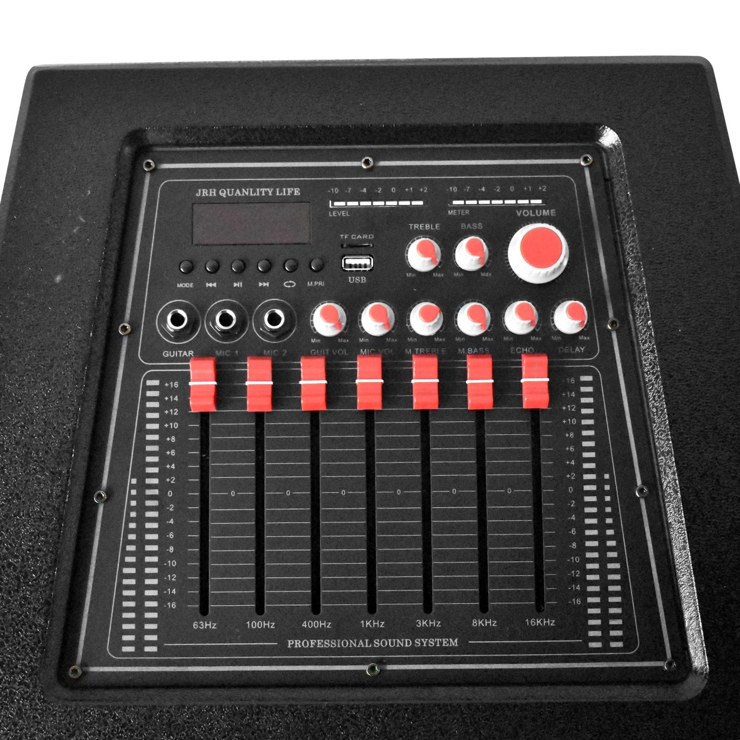Set Boxe Active Profesionale ,JRH 2012DS , Putere 600 W , 7 Band Graphic Equalizer, Microfoane Wireless, Conectivitate Bluetooth 2 microphone fara fir si telecomanda