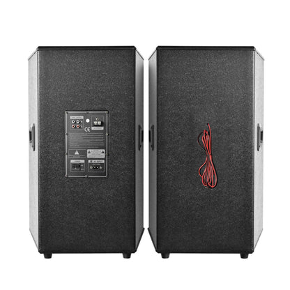 Set Boxe Active Profesionale ,JRH 2012DS , Putere 600 W , 7 Band Graphic Equalizer, Microfoane Wireless, Conectivitate Bluetooth 2 microphone fara fir si telecomanda