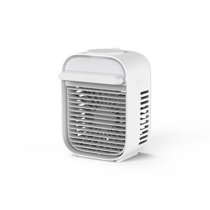 mini Răcitor de aer și umidificator, ventilator personal de birou cu 3 viteze, ventilator pentru aer condiționat, mini răcitor de aer, circulator portabil pentru ventilator personal, lumină de noapte LED pentru casă și birou și în aer liber