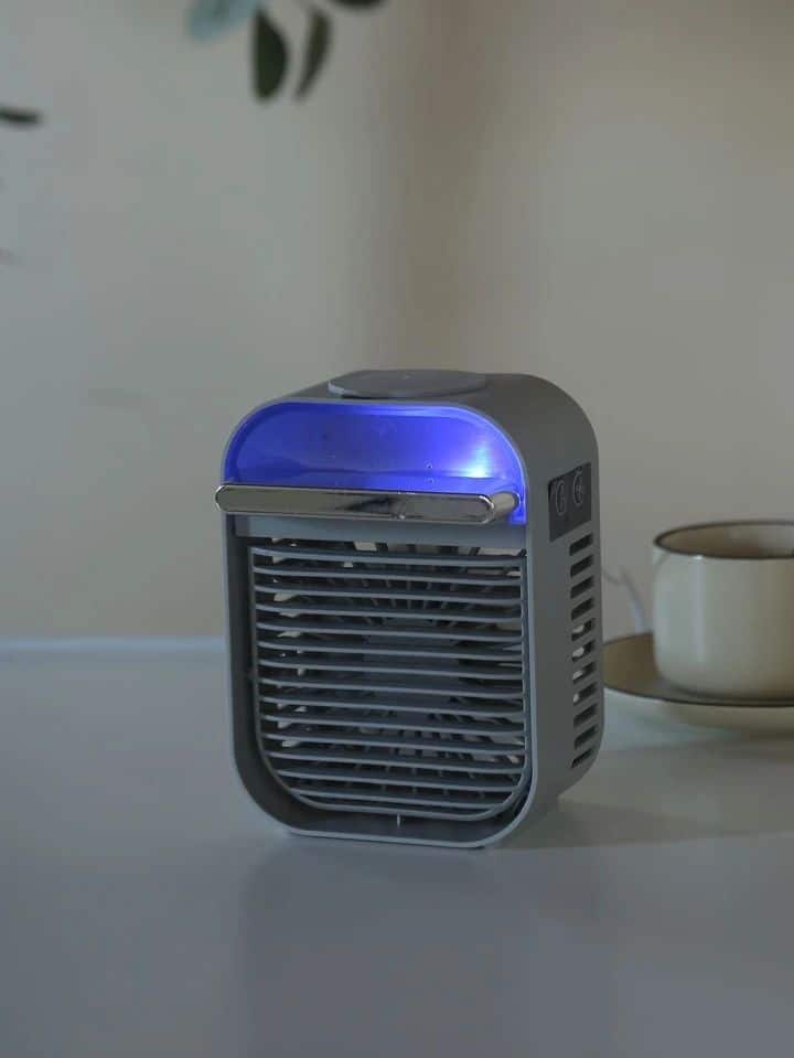 Aparat portabil de aer conditionat cu umidificator jrh air, lumina de veghe si incarcare USB Racitor de aer cu multe culoare led