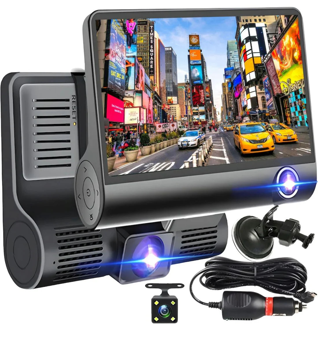 Cameră Video ULTRA HD  Auto Triplă Fata/Spate/Interior