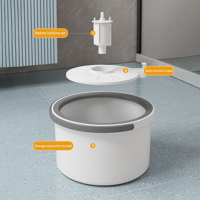 Mop rotativ, potrivit pentru curatarea parchetului, gresiei, laminatului, marmurei, maner reglabil 128 cm