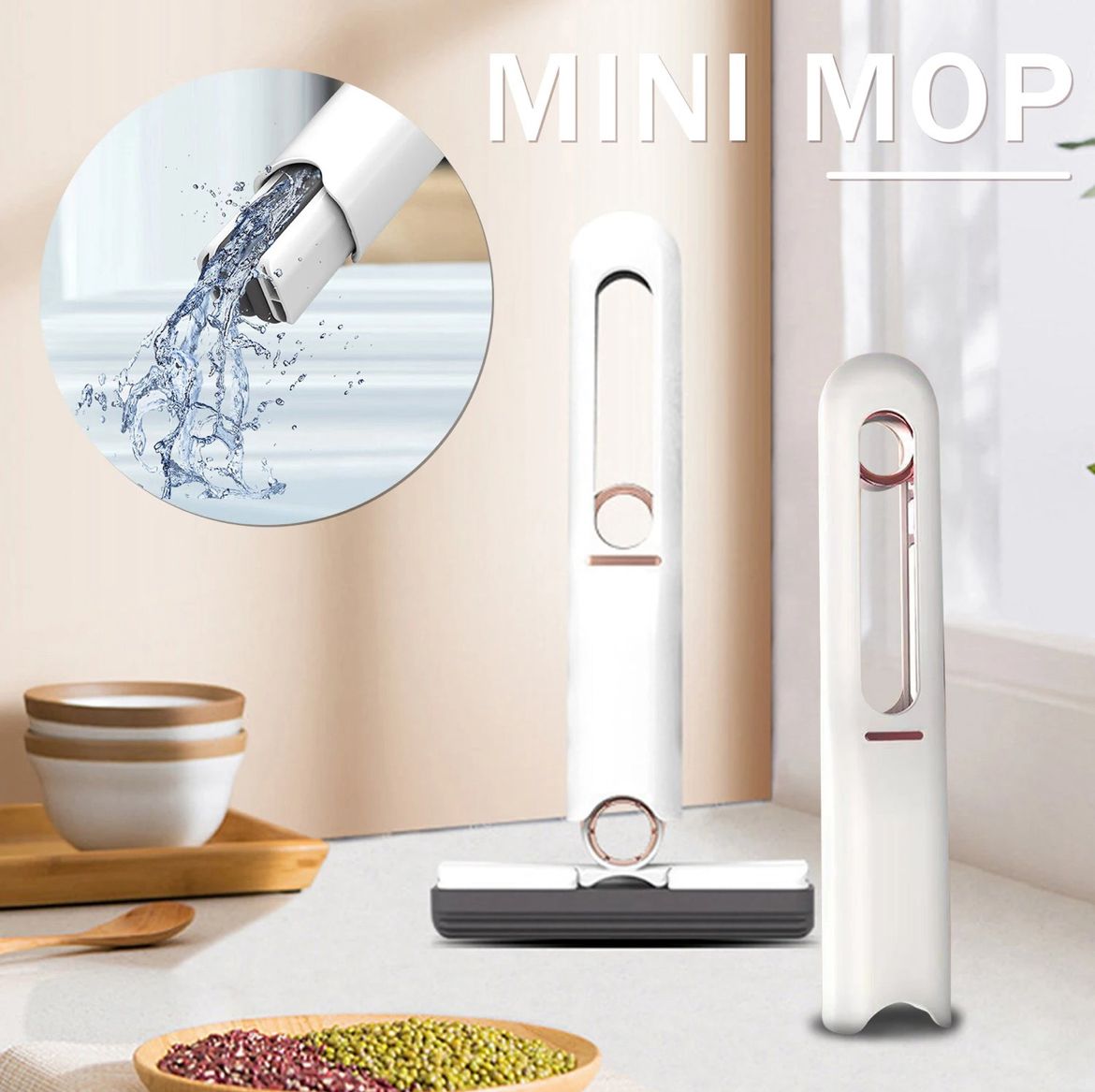 Mop mini portabil, cap de maturare rotativ 1+1 GRATIS!