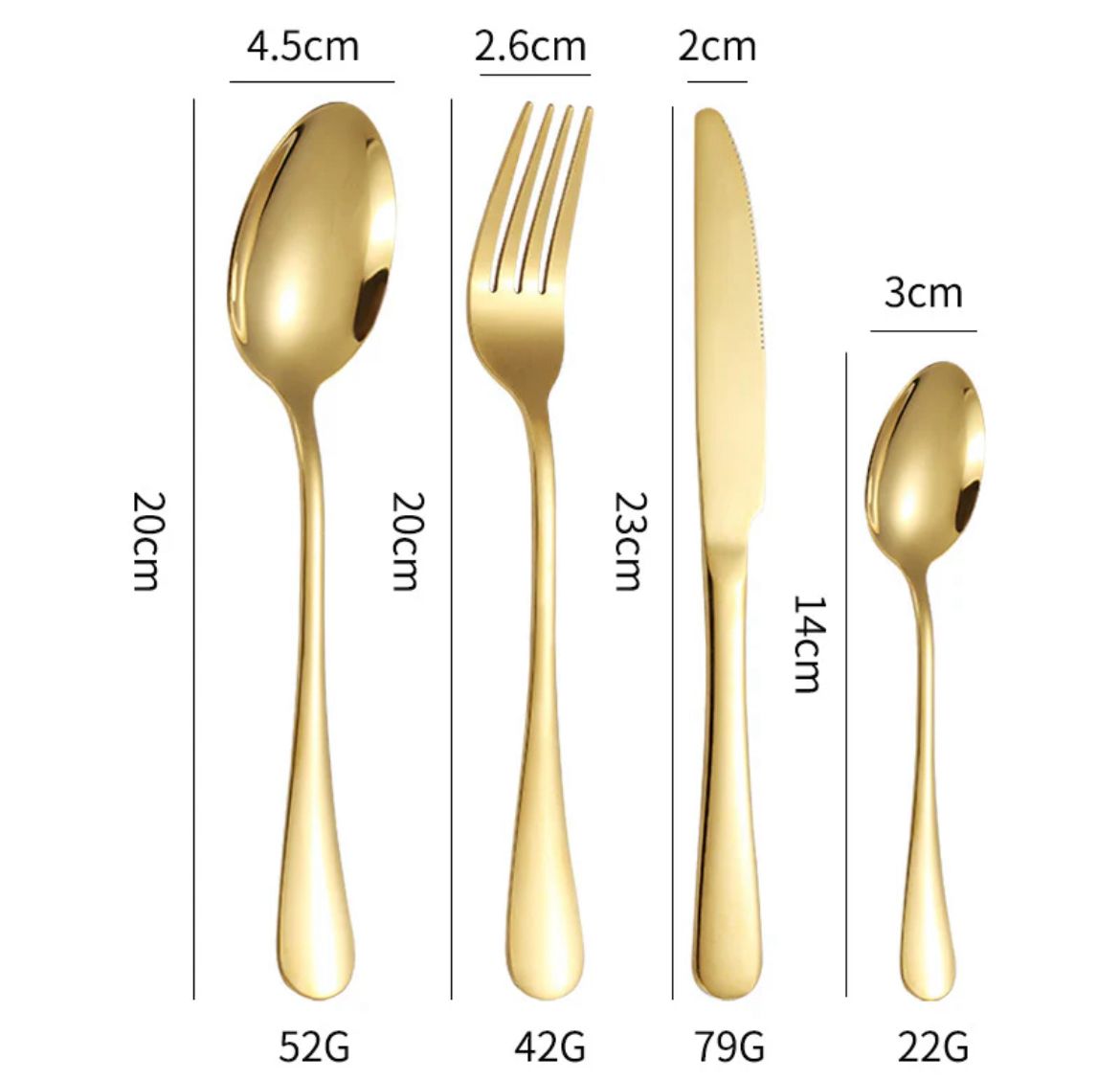 Set tacamuri 24 piese din inox