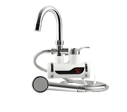 Robinet electric cu afisaj digital pentru incalzit apa, economic, montaj pe chiuveta sau dus, 3KW