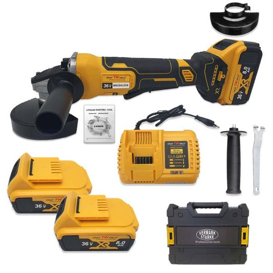 Polizor Unghiular (flex) cu 2 Acumulatori 98 V