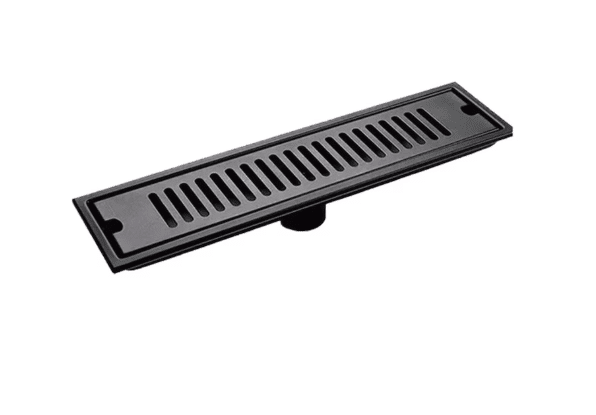 Sistem de scurgere rectangular, otel inoxidabil 304, 40x10cm, drenaj rapid, deodorant negru