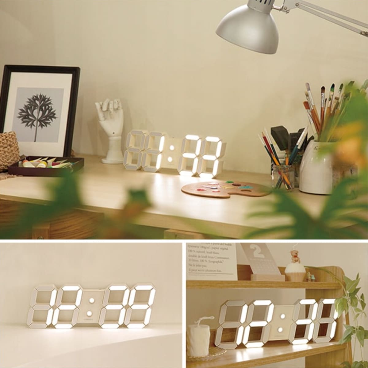 Ceas digital cu ecran LED si cifre mari, LTC04 3D