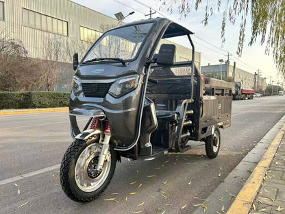 Triciclu Electric cu cabina Cargo JRH 1500W – cargo blana cu 2 locuri