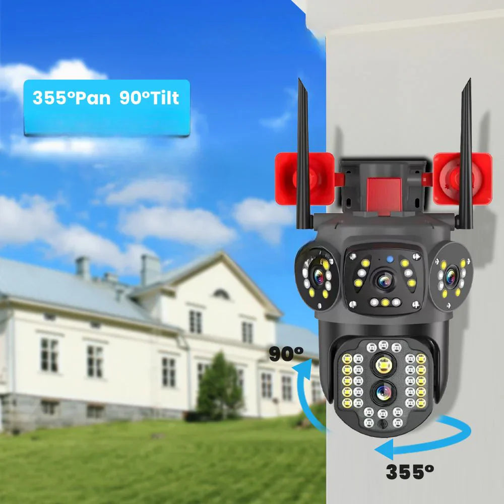 Camera Tripla cu 2 Alarme, 4g