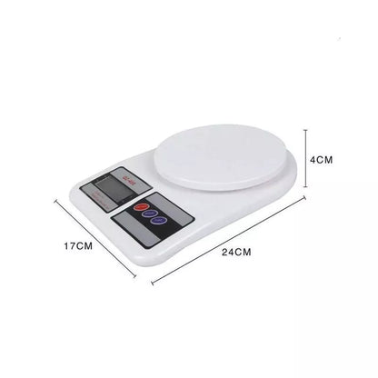Cantar digital de bucatarie, display LCD, functie Tara, greutate maxima 7 kg, alb