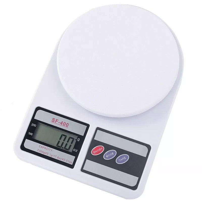 Cantar digital de bucatarie, display LCD, functie Tara, greutate maxima 7 kg, alb