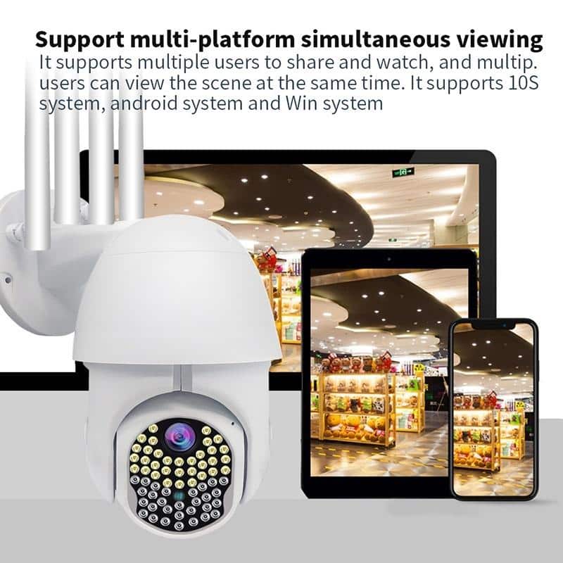 Camera rotativa 5mp IP supraveghere 63 LED HD 1944P WIFI 5MP C Cameră de securitate interior/exterior 4 antenă